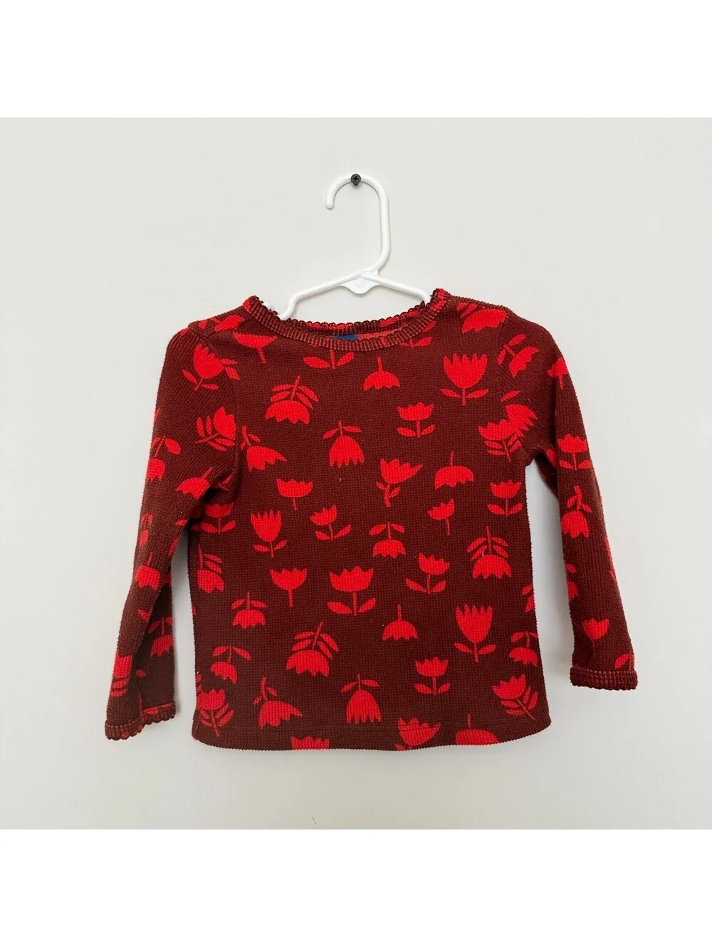 Girls Old Navy Thermal Roses Flower 2t Long Sleeved Shirt